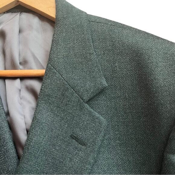 Vintage Loro Piana Wool Blazer Dark Pine Green Luxe Men’s 44R Union Made USA - Picture 5 of 16